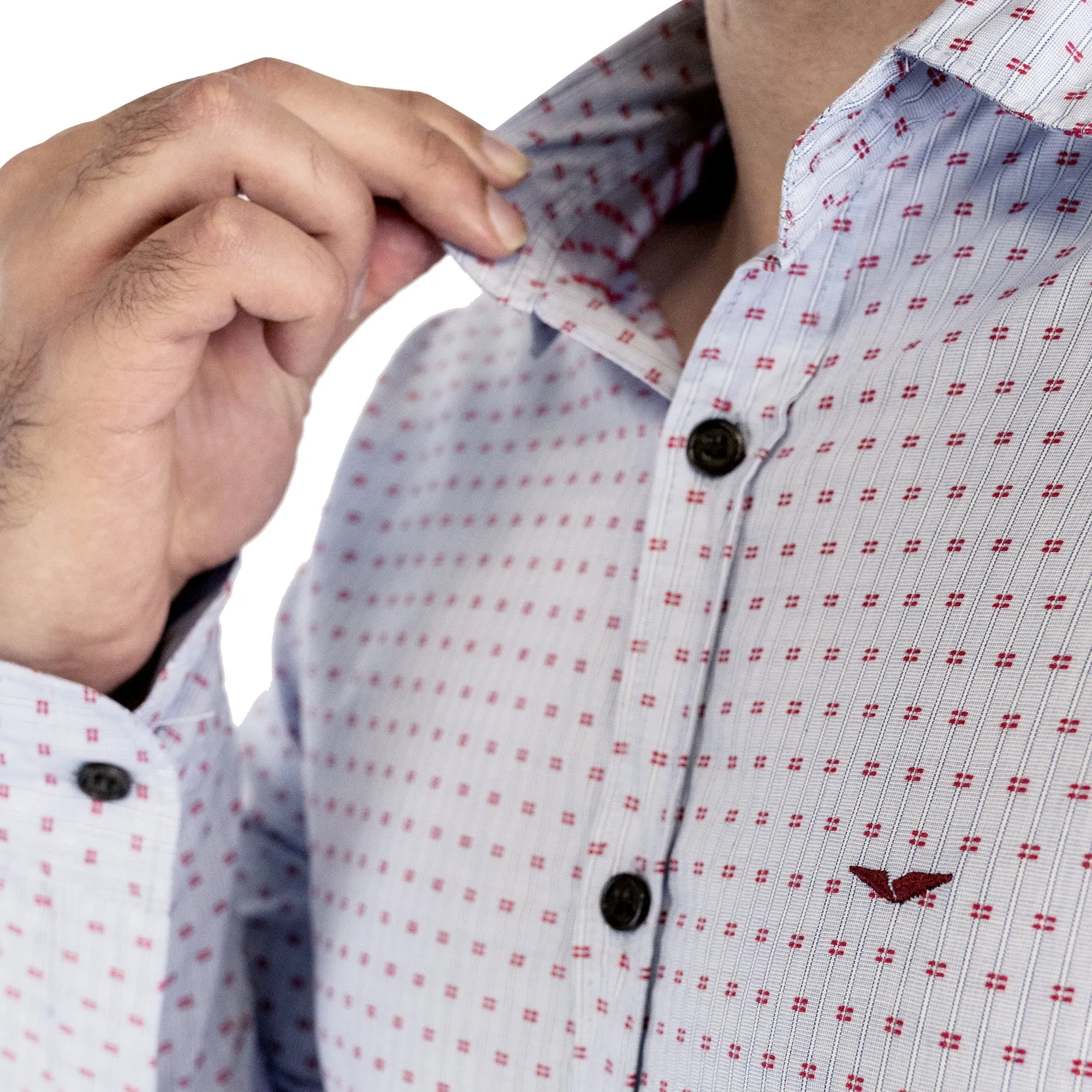 Pink Spotted Casual Shirt