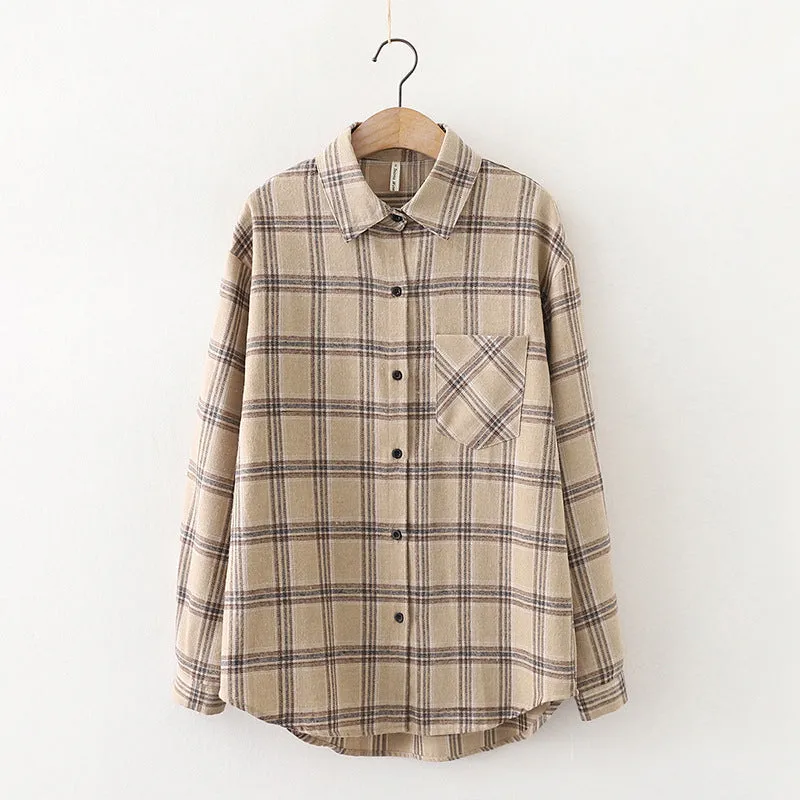 Plaid Button-Up Shirt With Chest Pocket (M to 3XL!)