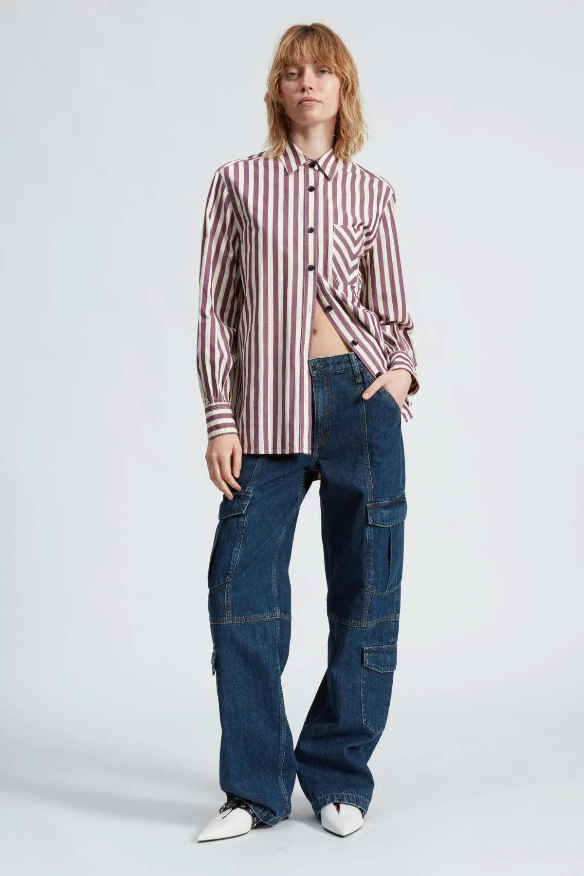 Rag & Bone Maxine Shirt - Purple Stripe