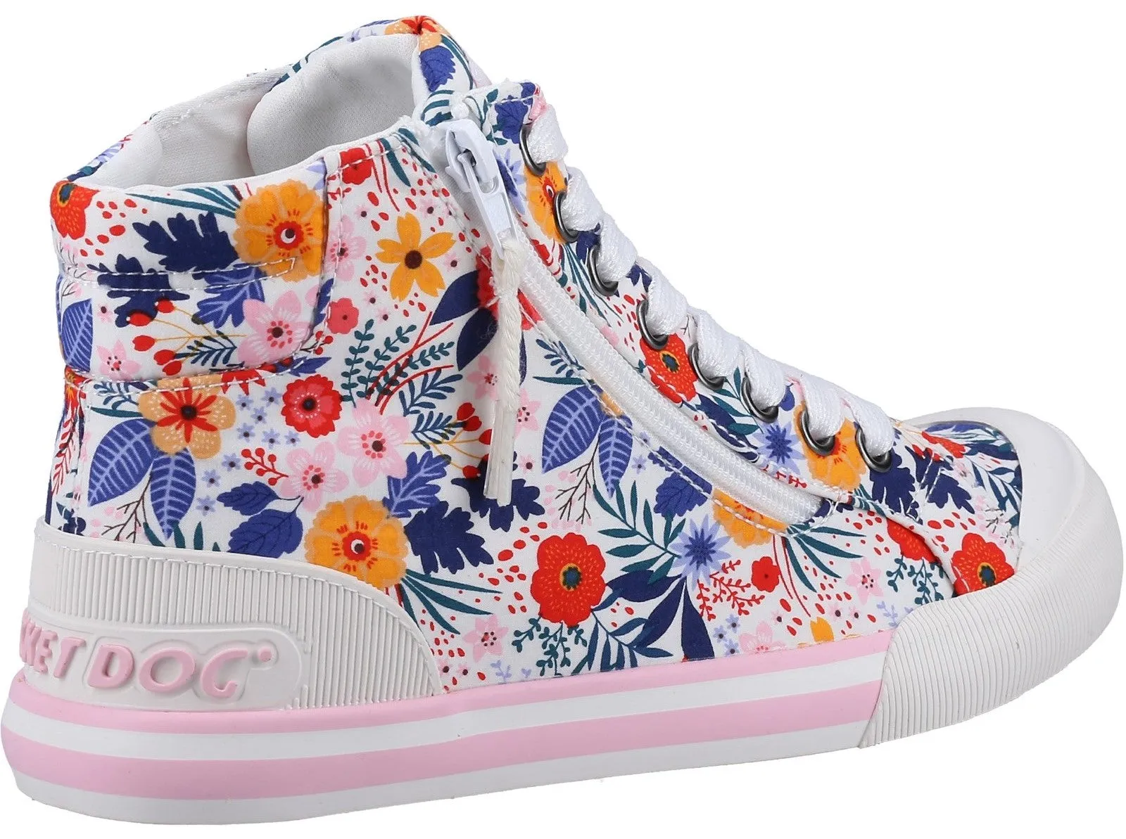 Rocket Dog Jazzin Hi Malden Floral Womens Lace Up Trainer