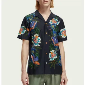 Scotch & Soda Cotton Voile Camp Printed Shirt (Border Flower) 171649