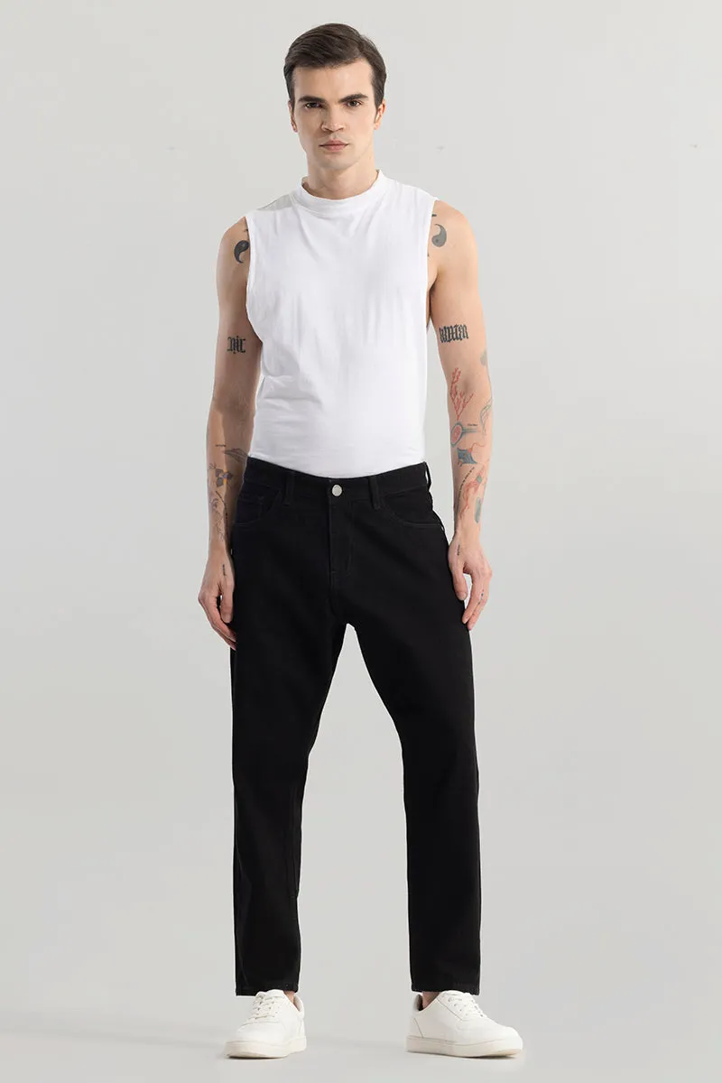 ShadowTwill Black Baggy Jeans