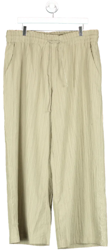 SimplyBe Green Textured Wide Leg Trousers UK 18