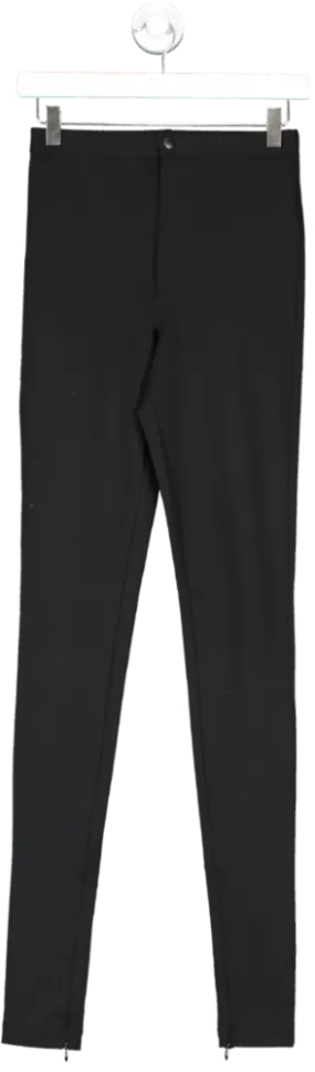 Wardrobe.NYC Black High-rise Side-zip Leggings UK XS/S