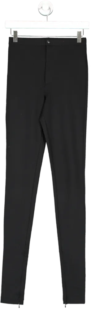 Wardrobe.NYC Black High-rise Side-zip Leggings UK XS/S