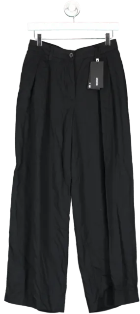 Weekday Black Hazel Trousers UK 8