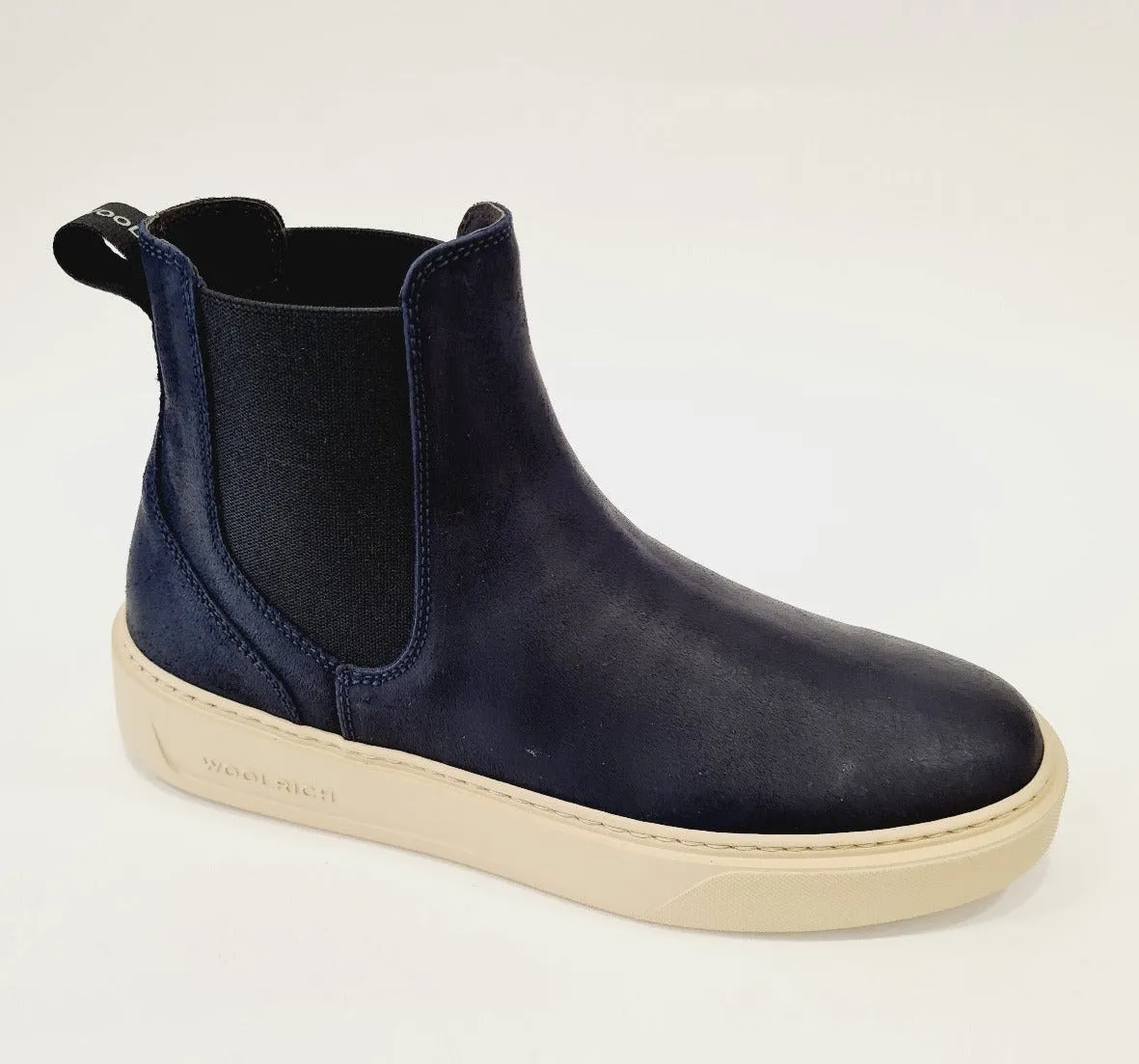 Woolrich sneaker Beatles uomo camoscio  Blu  fondo gomma rif.15